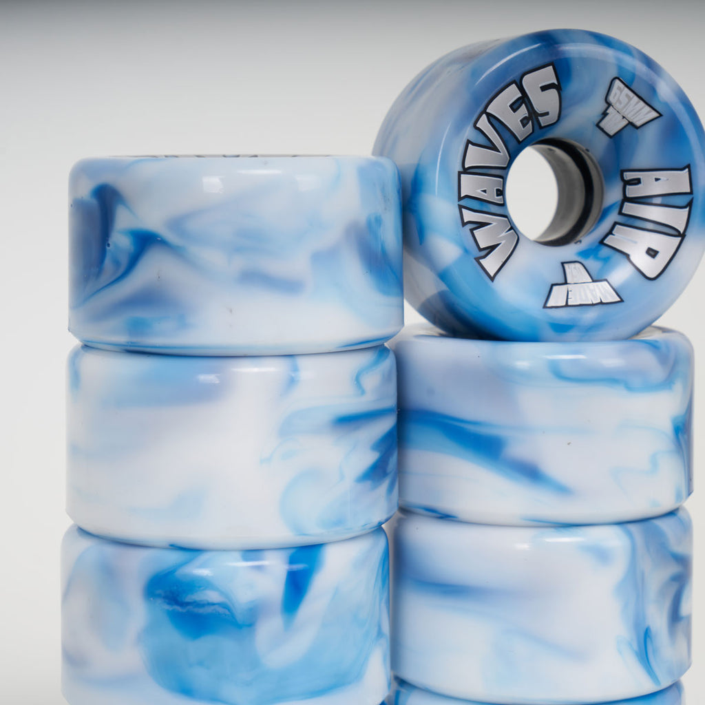 Airwaves 65mm/78a Wheels - Blue/White Marble– Loco Skates