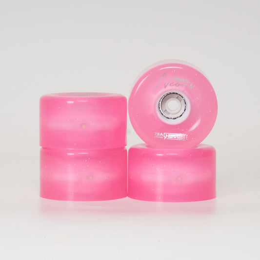 Chaya LED 65mm/78a Wheels - Pink/Glitter