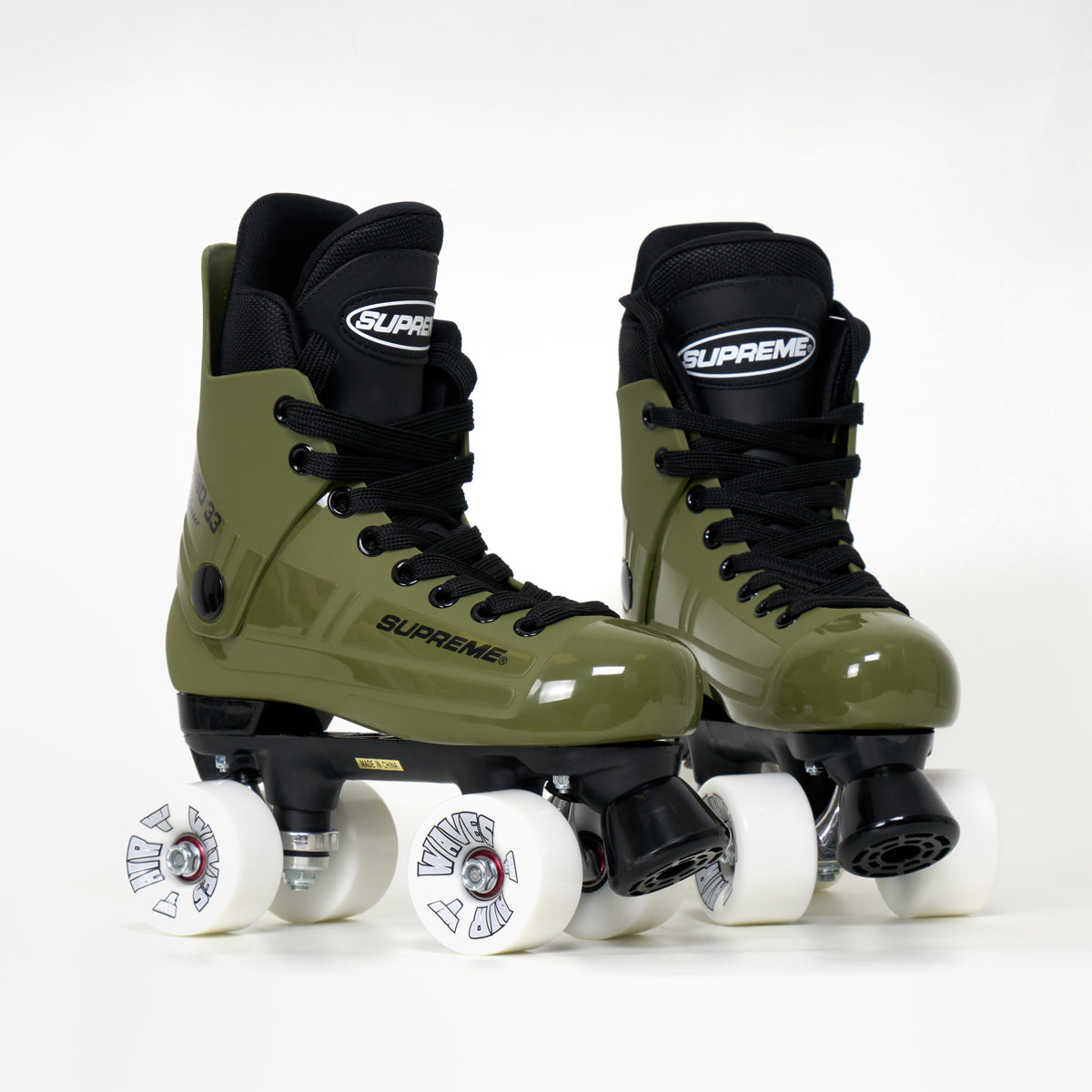 Supreme Turbo 33 Roller Skates (Bauer replacement) - Complete With Airwaves White Wheels