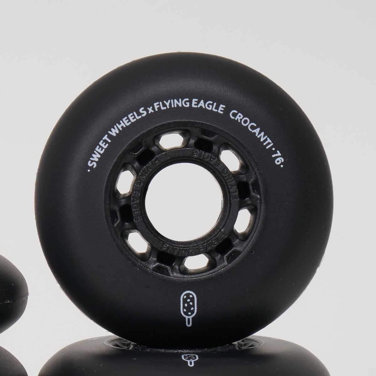 Flying Eagle Crocanti 76mm Wheels - Black