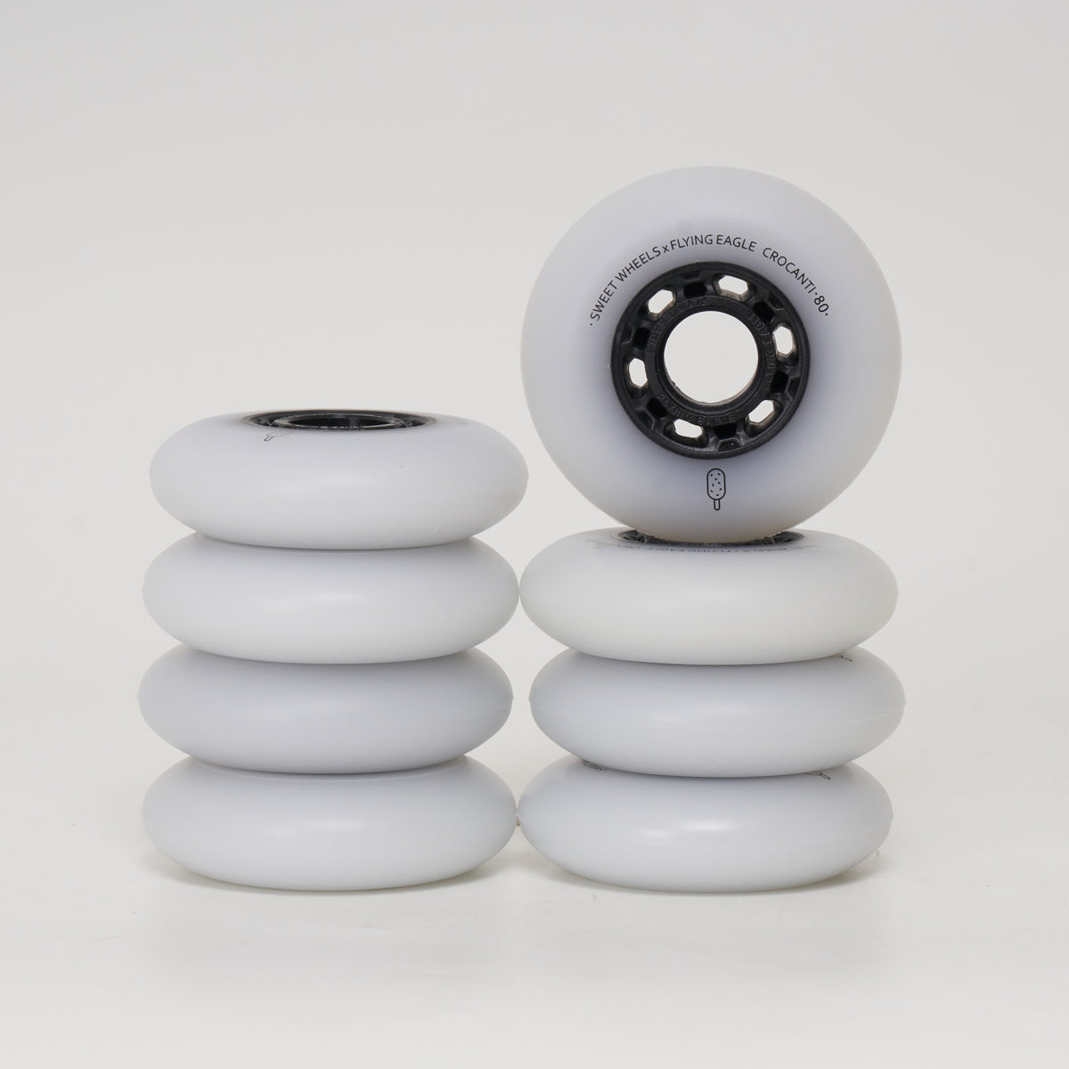 Flying Eagle Crocanti 80mm Wheels - White