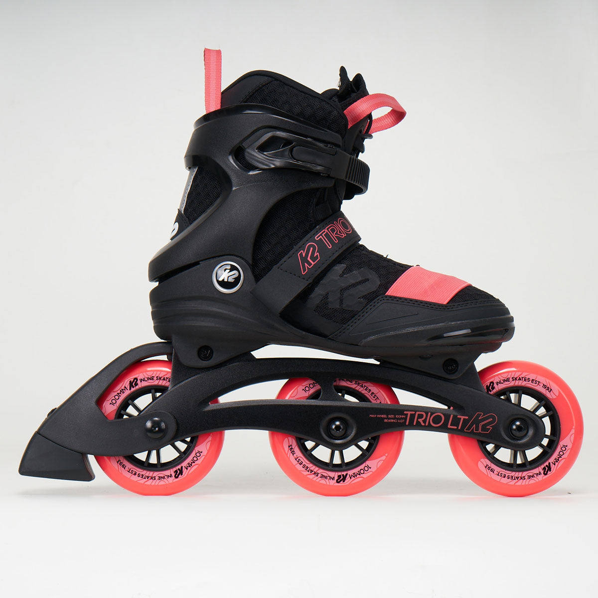 K2 Trio Lt 100 Womans Inline Skates Blackcoral Loco Skates 5883