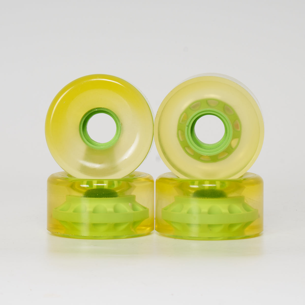 Loco Blank 65mm/80a Roller Skate Wheels - Fluorescent Green