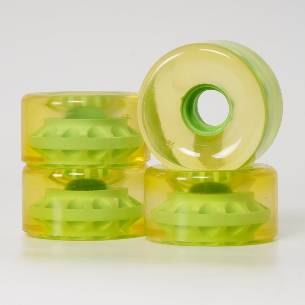 Loco Blank 65mm/80a Roller Skate Wheels - Fluorescent Green