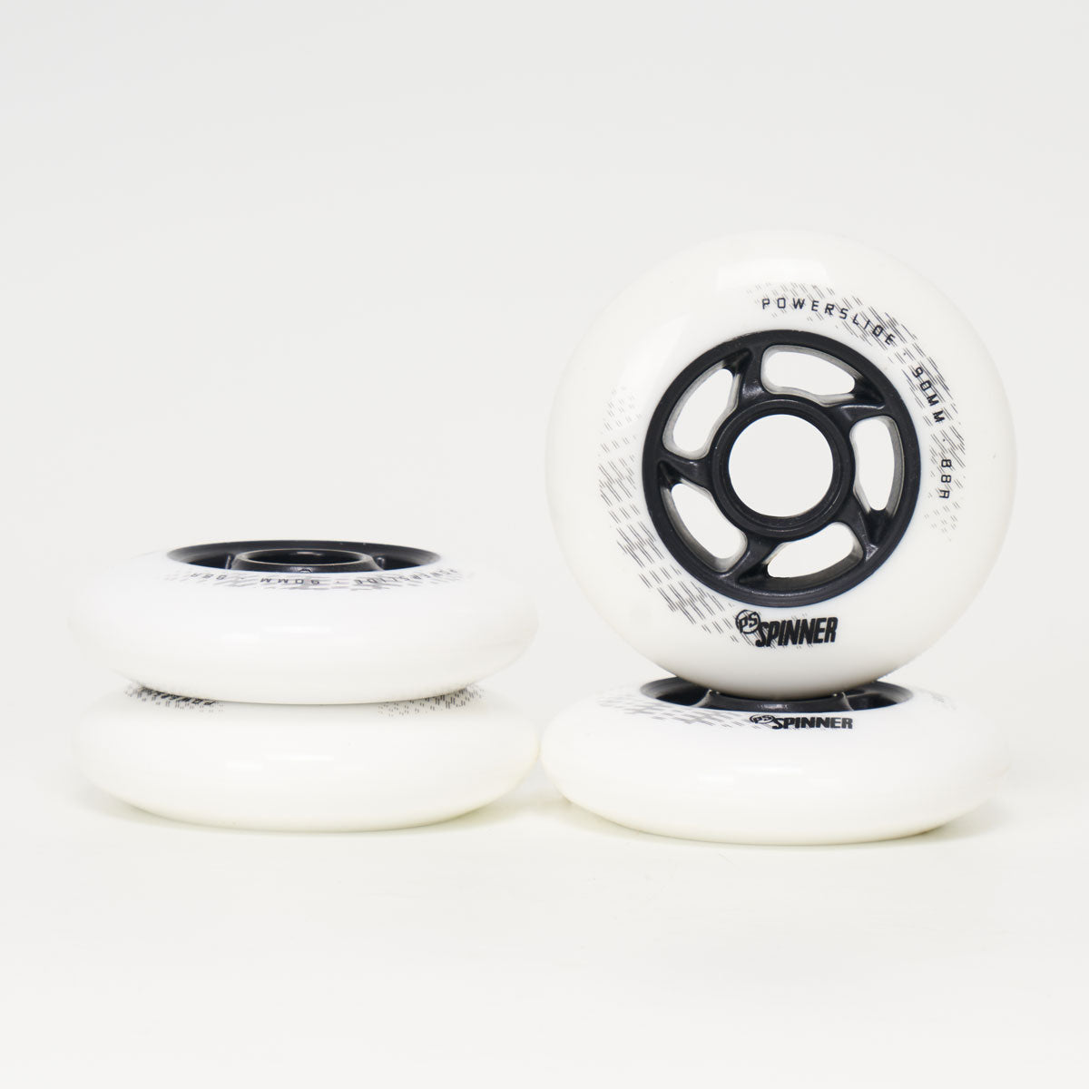 Powerslide Spinner 90mm 88a Wheels - White (4-Set)