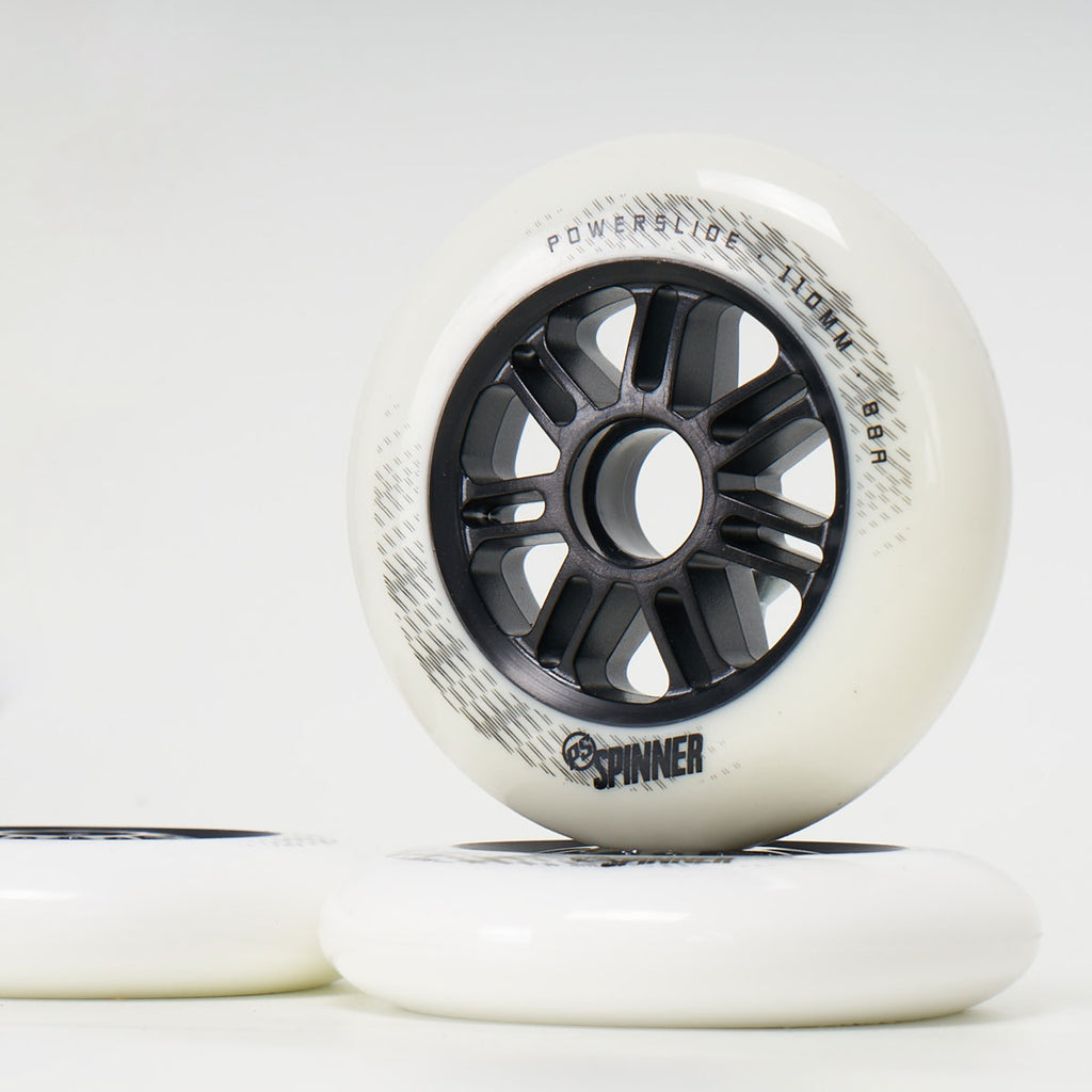 Powerslide Spinner 110mm 88a Wheels - White (3-Set)