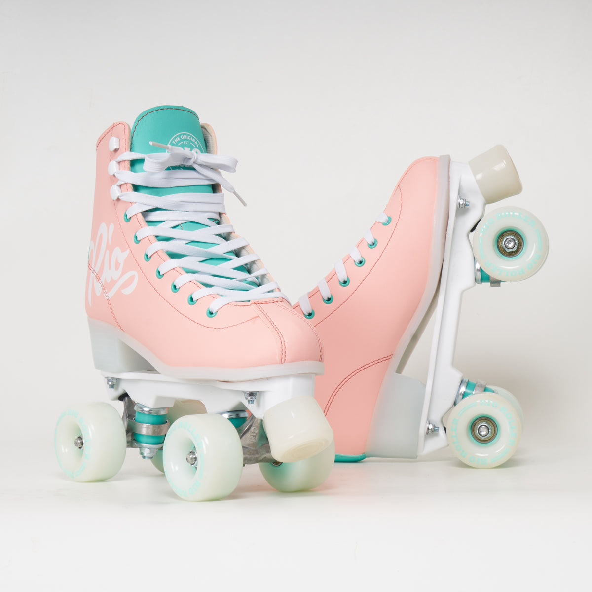 Rio Roller Script Rollerskates - Peach