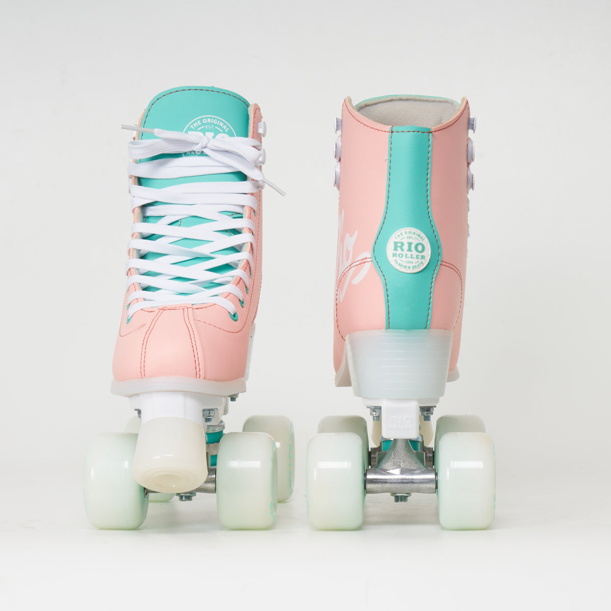 Rio Roller Script Rollerskates - Peach