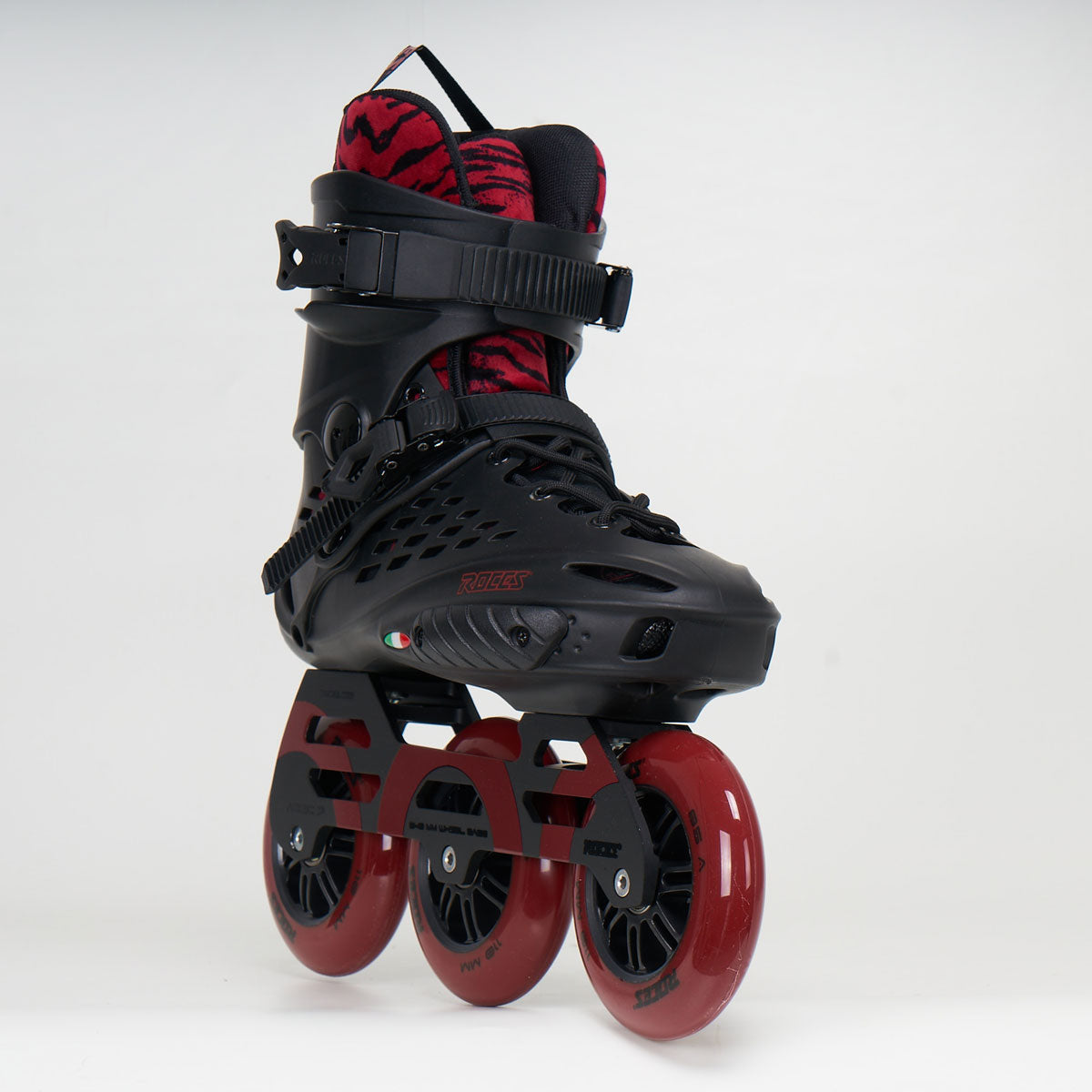 Roces X35 3x110 TIF Savosin Pro Inline Skates - Jurassic Red / Black