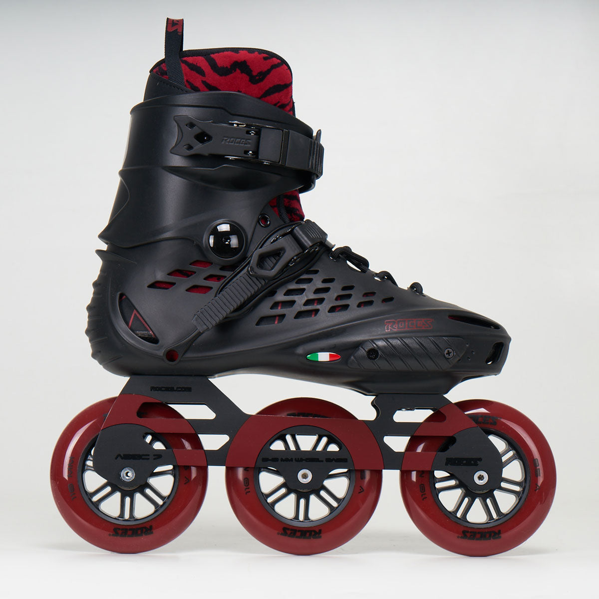 Roces X35 3x110 TIF Savosin Pro Inline Skates - Jurassic Red / Black