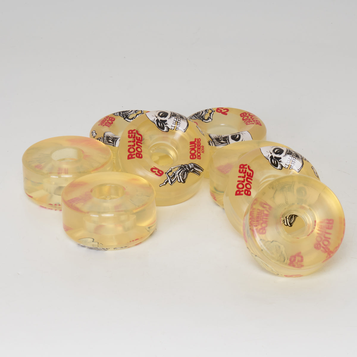 Roller Bones Bowl Bombers 62mm/101a Wheels - Clear