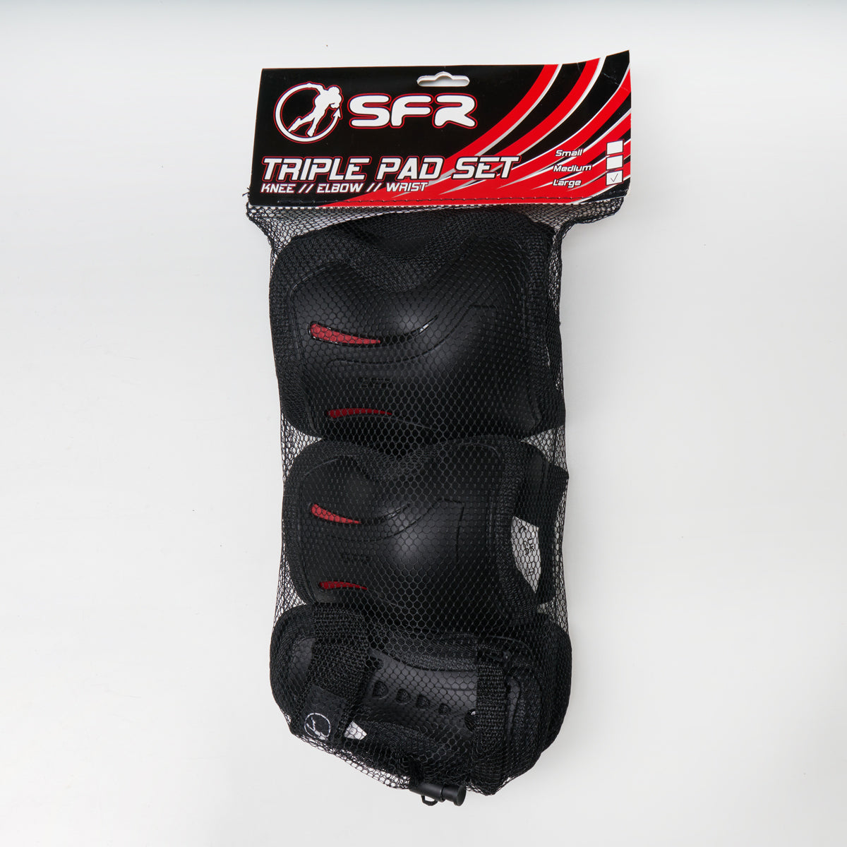 SFR Essentials Junior Triple Pad Set - Black