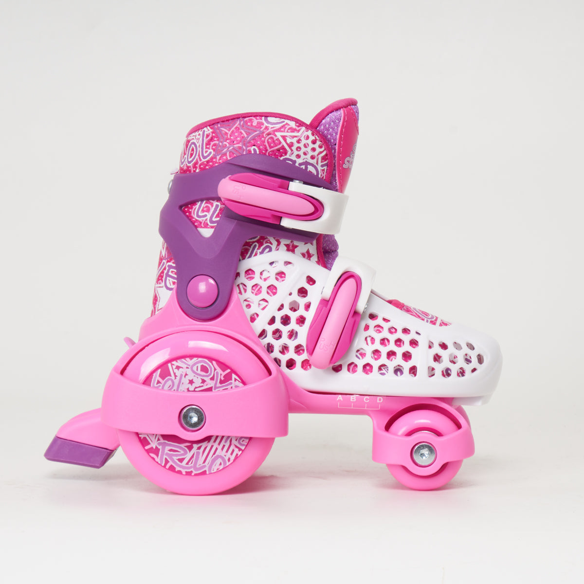 SFR Stomper Adjustable Junior Roller skates -  White / Pink