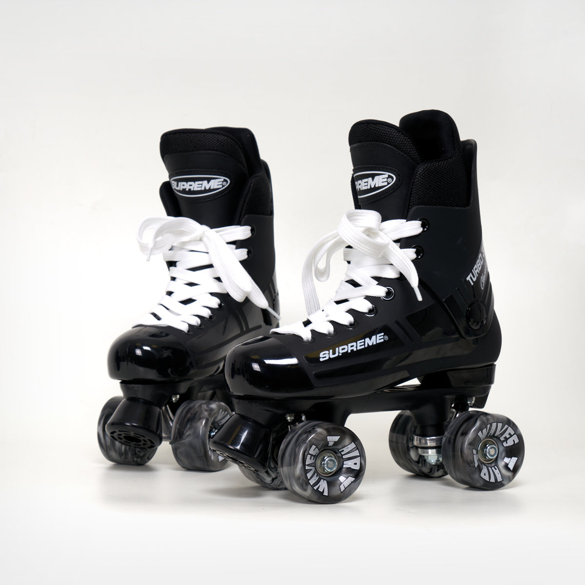 Supreme Turbo 33 Roller Skates (Bauer replacement) Black - Complete With Airwaves Wheels (Various Colours)