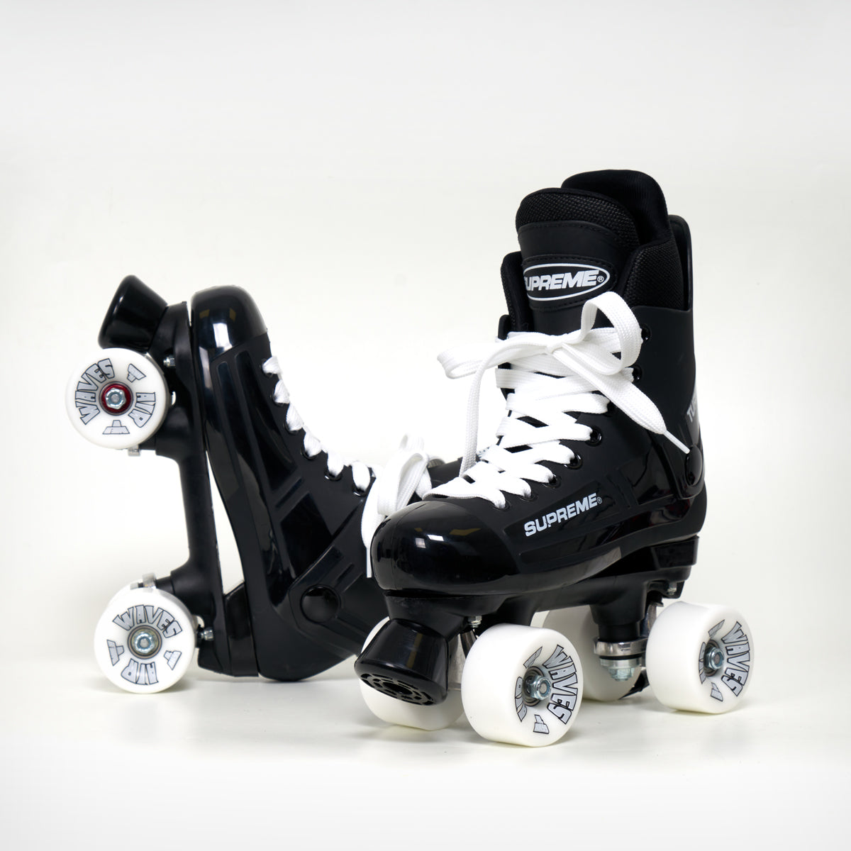 Supreme Turbo 33 Roller Skates (Bauer replacement) Black - Complete With Airwaves Wheels (Various Colours)