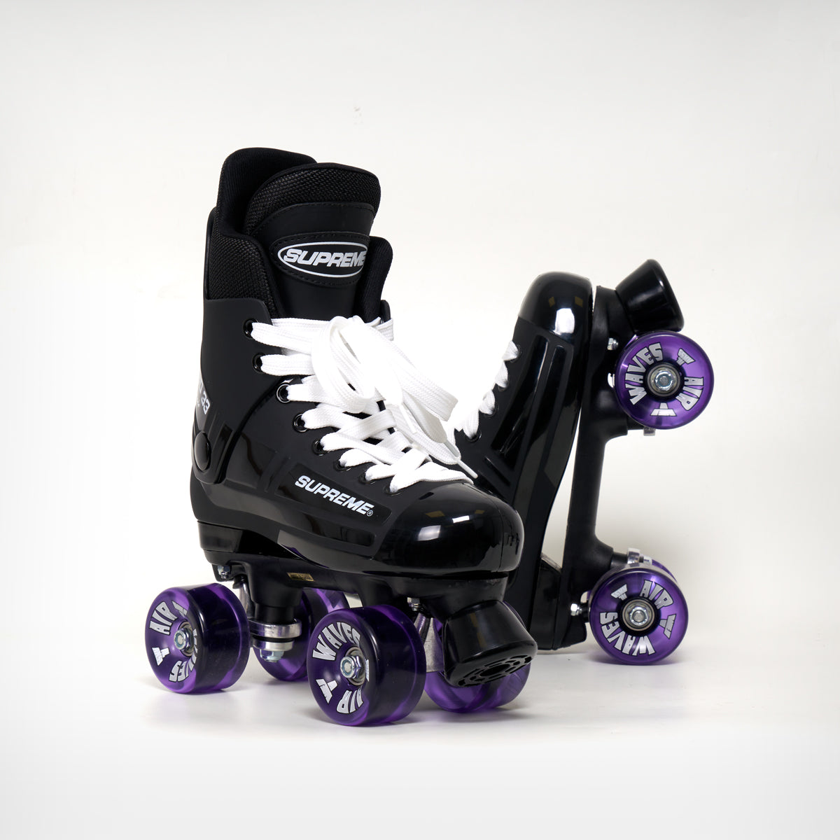 Supreme Turbo 33 Roller Skates (Bauer replacement) Black - Complete With Airwaves Wheels (Various Colours)