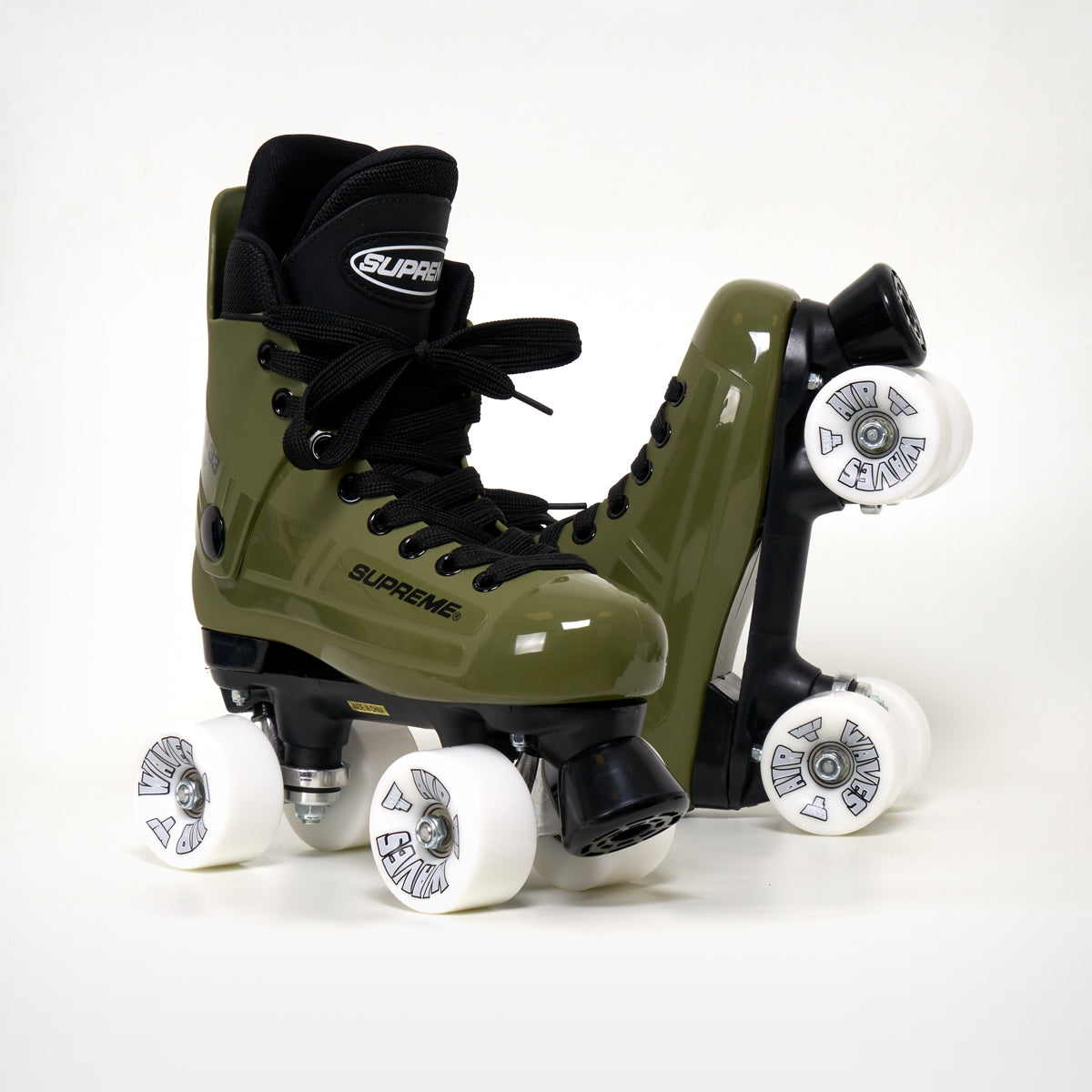 Supreme Turbo 33 Roller Skates (Bauer replacement) - Complete With Airwaves White Wheels