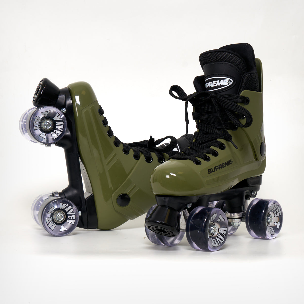 Supreme Turbo 33 Roller Skates (Bauer replacement) - Complete With Airwaves White Wheels