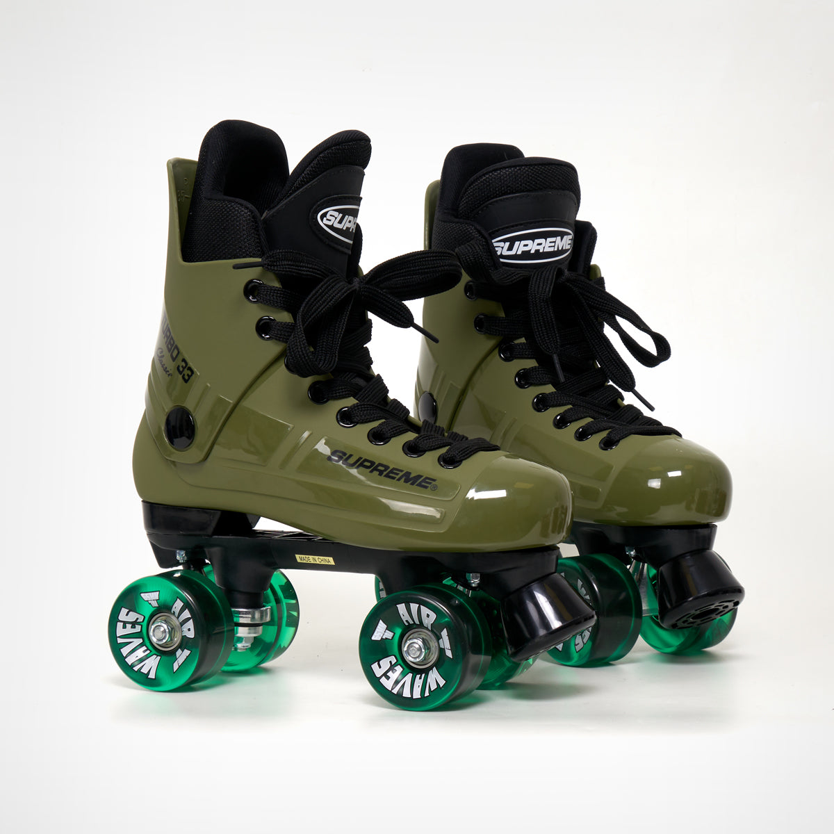 Supreme Turbo 33 Roller Skates (Bauer replacement) - Complete With Airwaves White Wheels