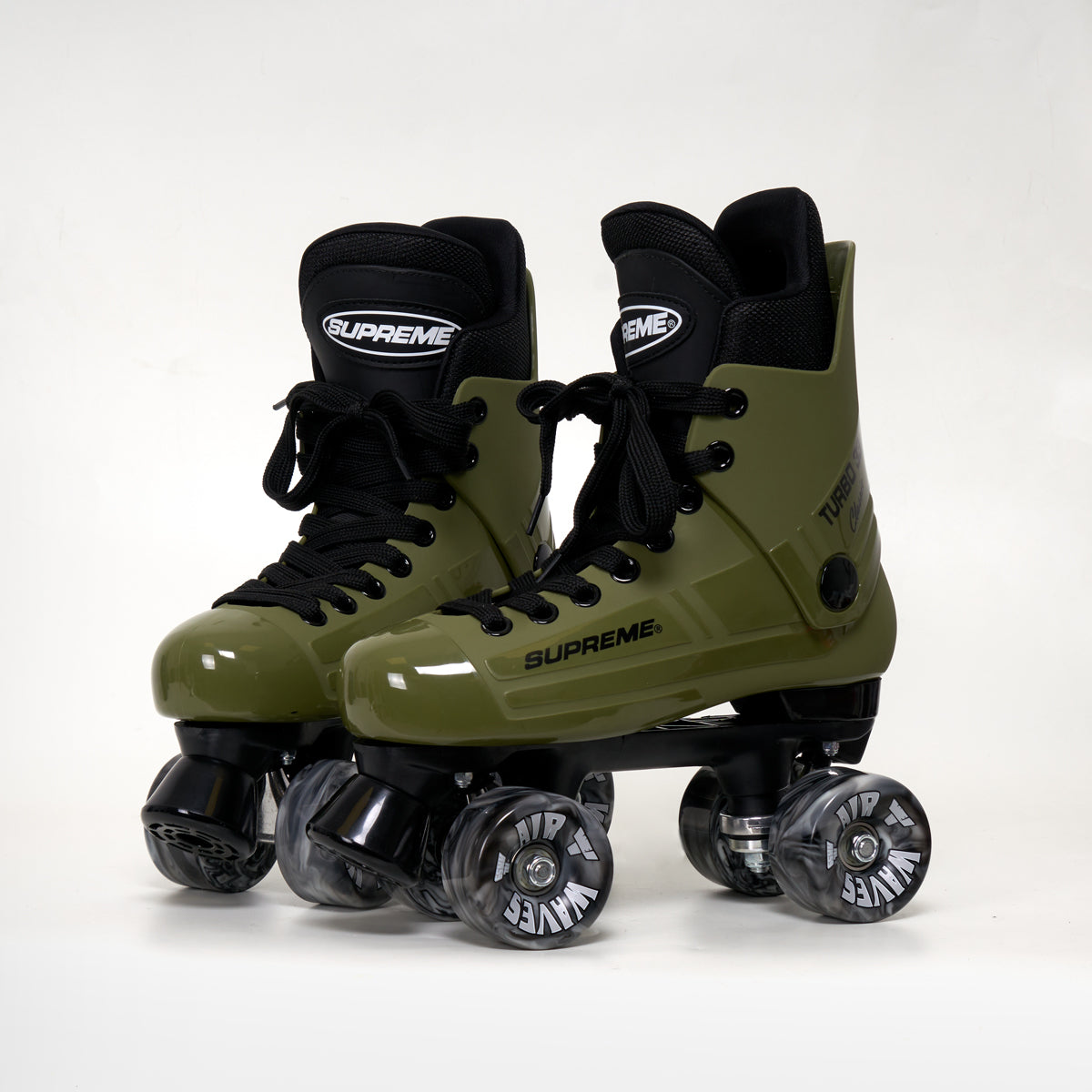 Supreme Turbo 33 Roller Skates (Bauer replacement) - Complete With Airwaves White Wheels