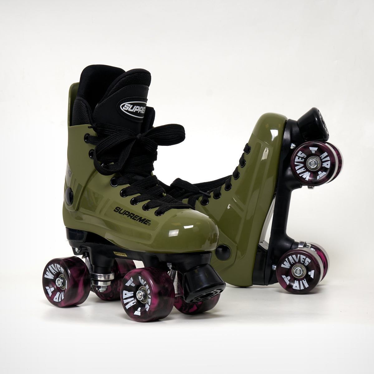 Supreme Turbo 33 Roller Skates (Bauer replacement) - Complete With Airwaves White Wheels