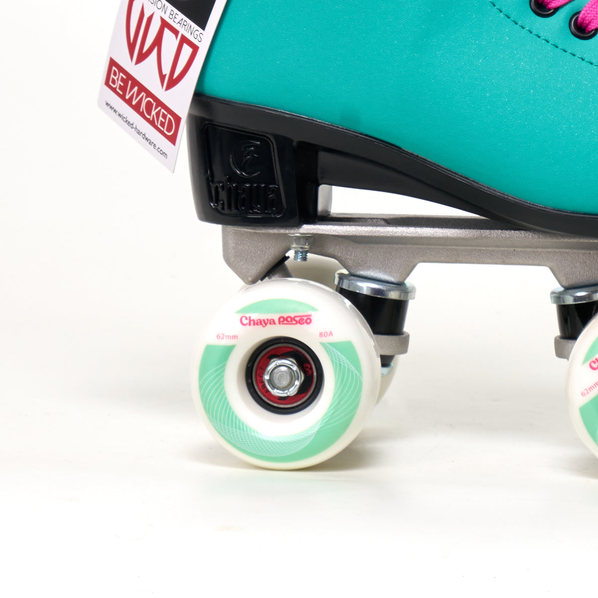 Chaya Melrose Deluxe Rollerskates - Turquoise V3 w/ Adjustable Toe Stop