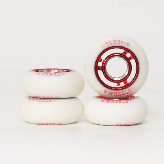 Famus Metal Core Wheels 60mm - Red / White