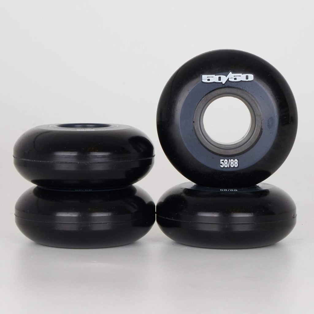 Fifty-50 Classic Black 58mm 88a Wheels– Loco Skates