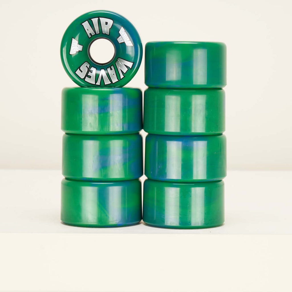 Airwaves 65mm/78a Wheels - Blue/Green Marble– Loco Skates