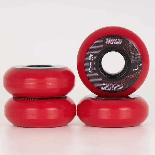 Ground Control EarthCity Wheels 60mm / 90a - Red-Ground Control-60mm,Aggressive Skate,atcUpsellCol:upsellwheels,red,Wheels