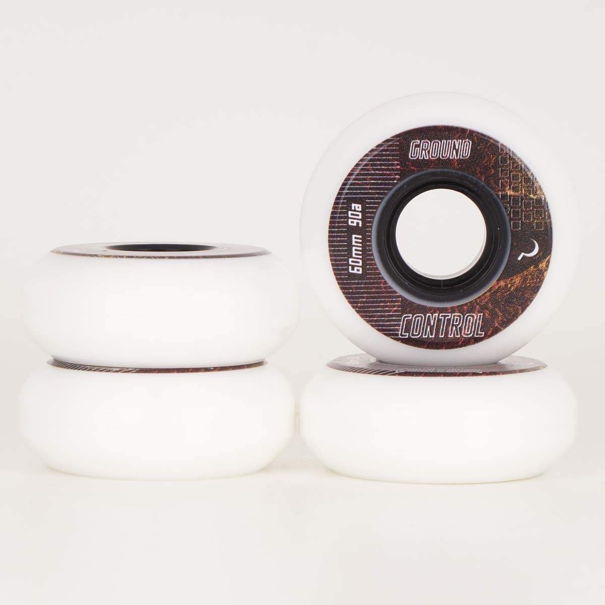 Ground Control EarthCity Wheels 60mm / 90a - White-Ground Control-60mm,Aggressive Skate,atcUpsellCol:upsellwheels,Wheels,white