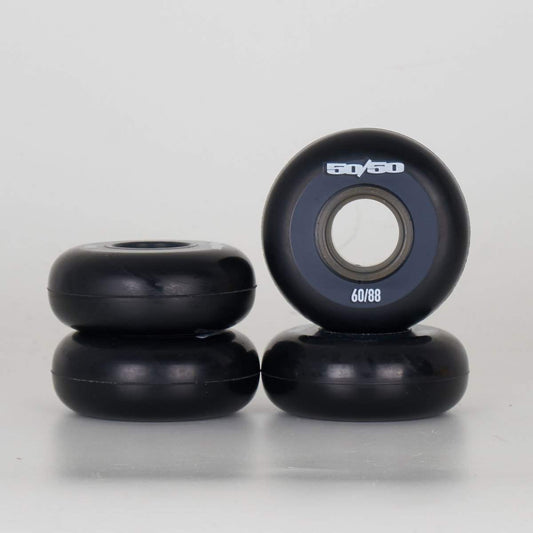 Fifty - 50  Black 60mm 88a Wheels-Fifty-50-60mm,atcUpsellCol:upsellwheels,silver